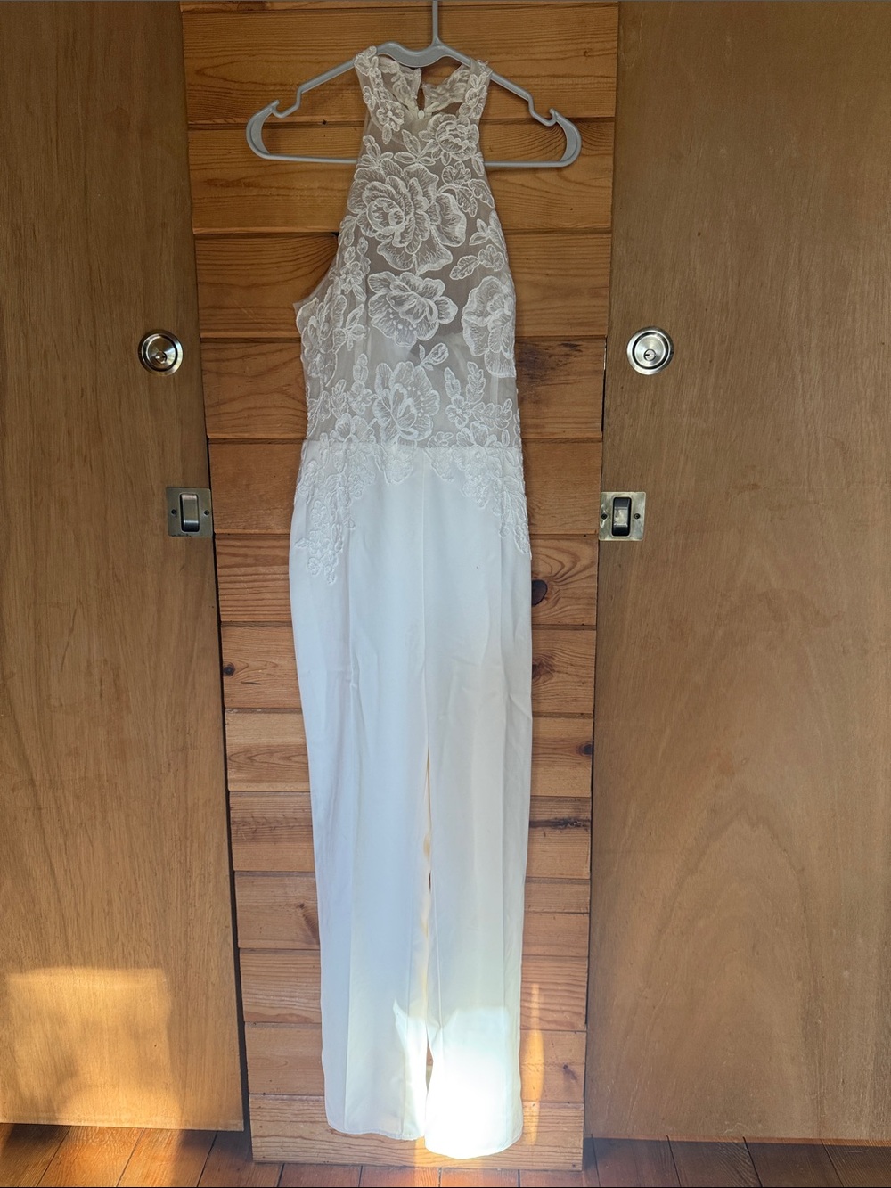 BHLDN Ivory Lace Halter Wedding Dress